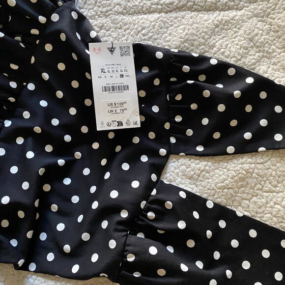 ZARA polka dot mini dress XL NWT - Picture 8 of 9